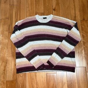 ATM Anthony Thomas Melilllo Wool Cashmere Striped Sweater Size Medium
